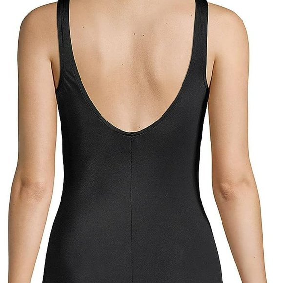 New Lands' End New Tugless Tank Swim Suit Scoop Neck Soft Cup Modest  Black M - Picture 3 of 9
